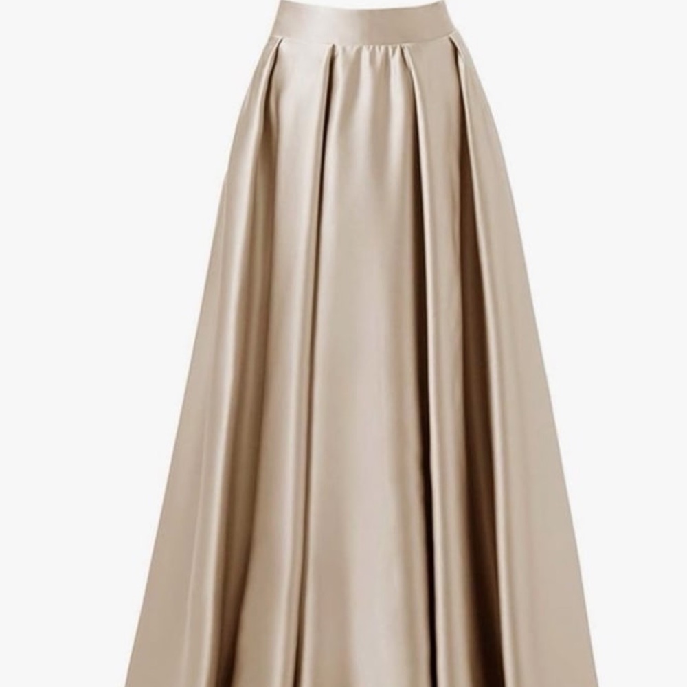 Elegant Cream Maxi Skirt